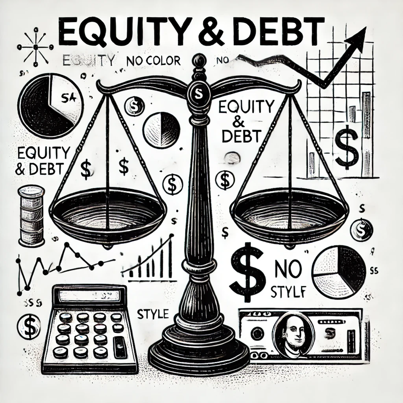 Equity and debt icon